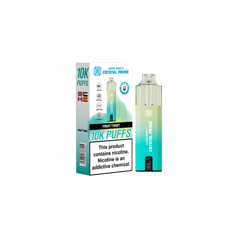 Aura Bar 10k Puffs Prefilled Vape By Crystal Prime - Starting From £8.00