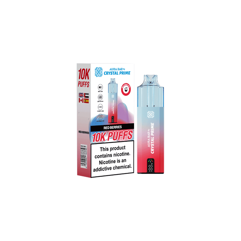 Aura Bar 10k Puffs Prefilled Vape By Crystal Prime - Starting From £8.00