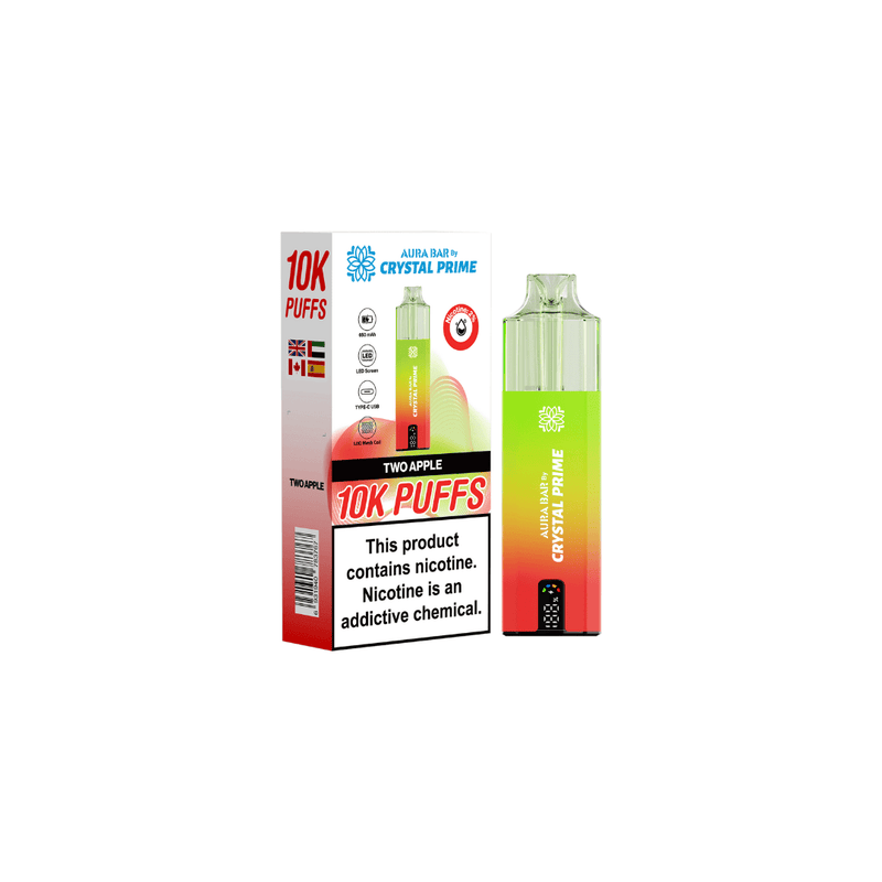 Aura Bar 10k Puffs Prefilled Vape By Crystal Prime - Starting From £8.00