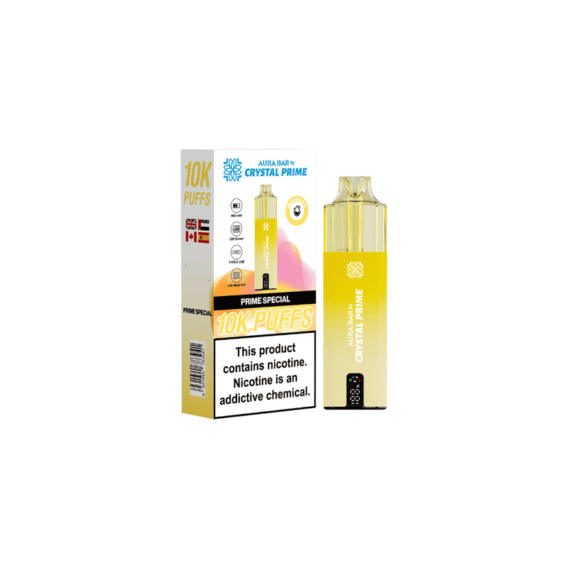 Aura Bar 10k Puffs Prefilled Vape By Crystal Prime - Starting From £8.00