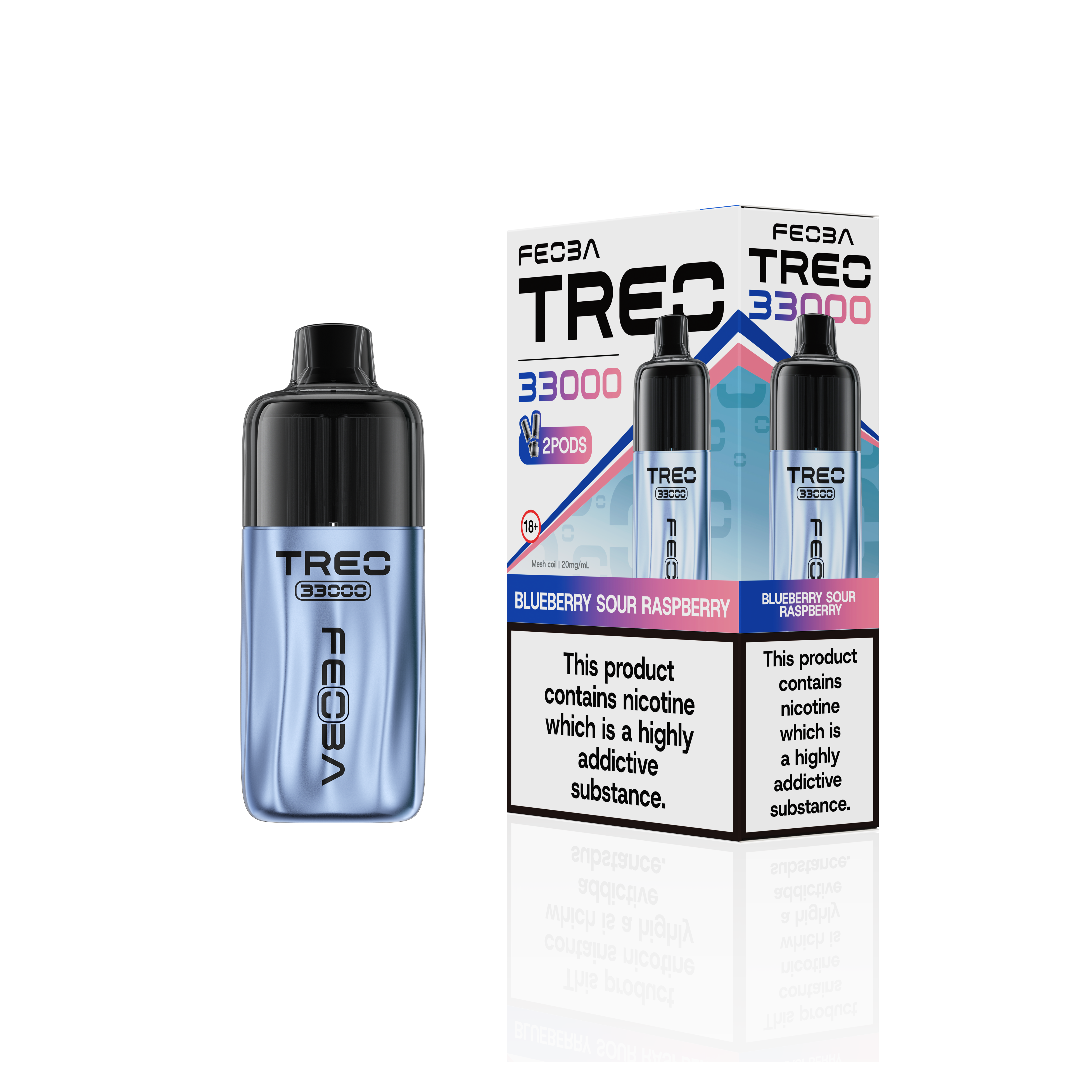 Feoba Treo 33K, 33000 Puffs Prefilled Pod Vape Kit - Starting From £8.99