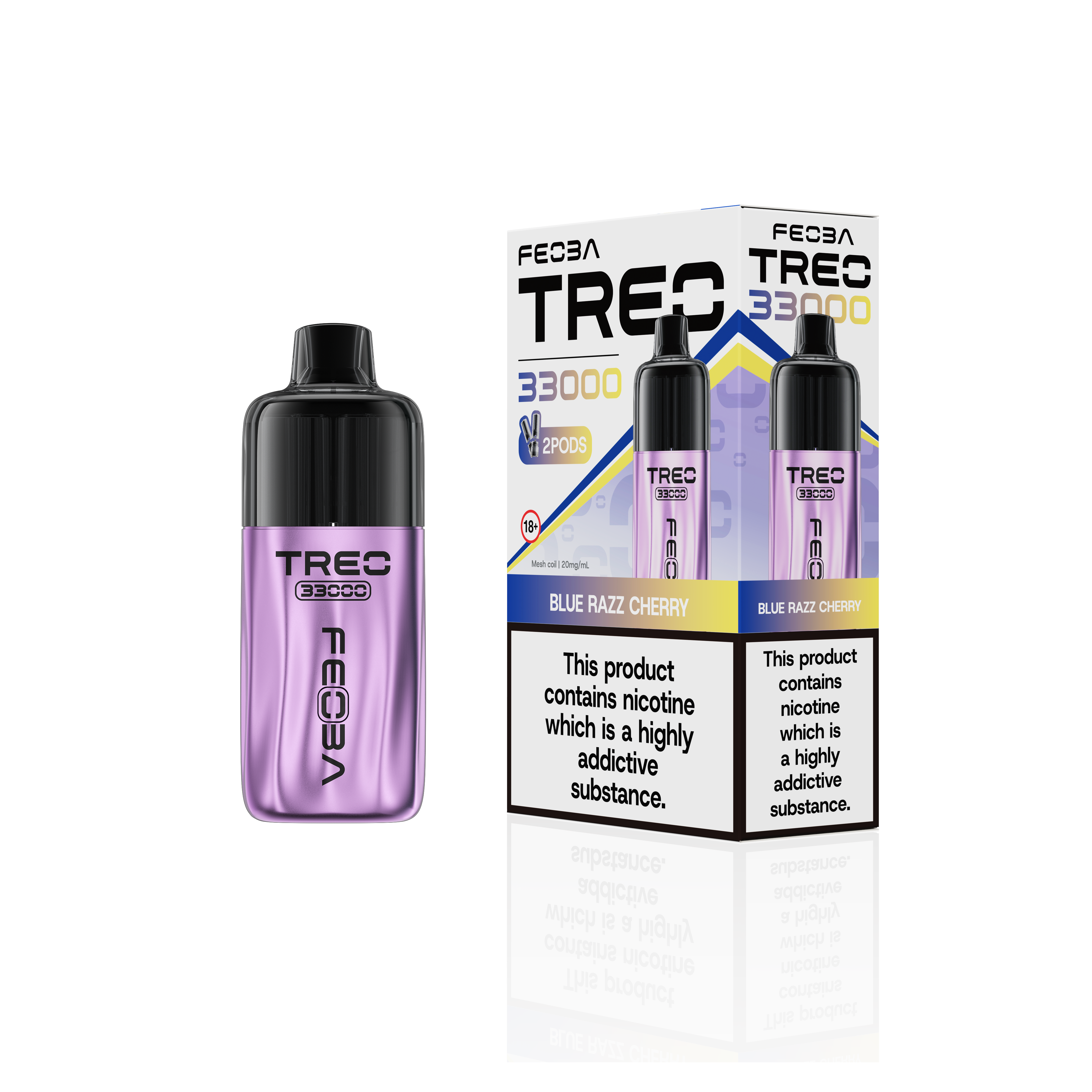 Feoba Treo 33K, 33000 Puffs Prefilled Pod Vape Kit - Starting From £8.99