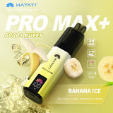 Hayati Pro Max+ 6000 Puffs Prefilled Pod Vape kit banana Flavor
