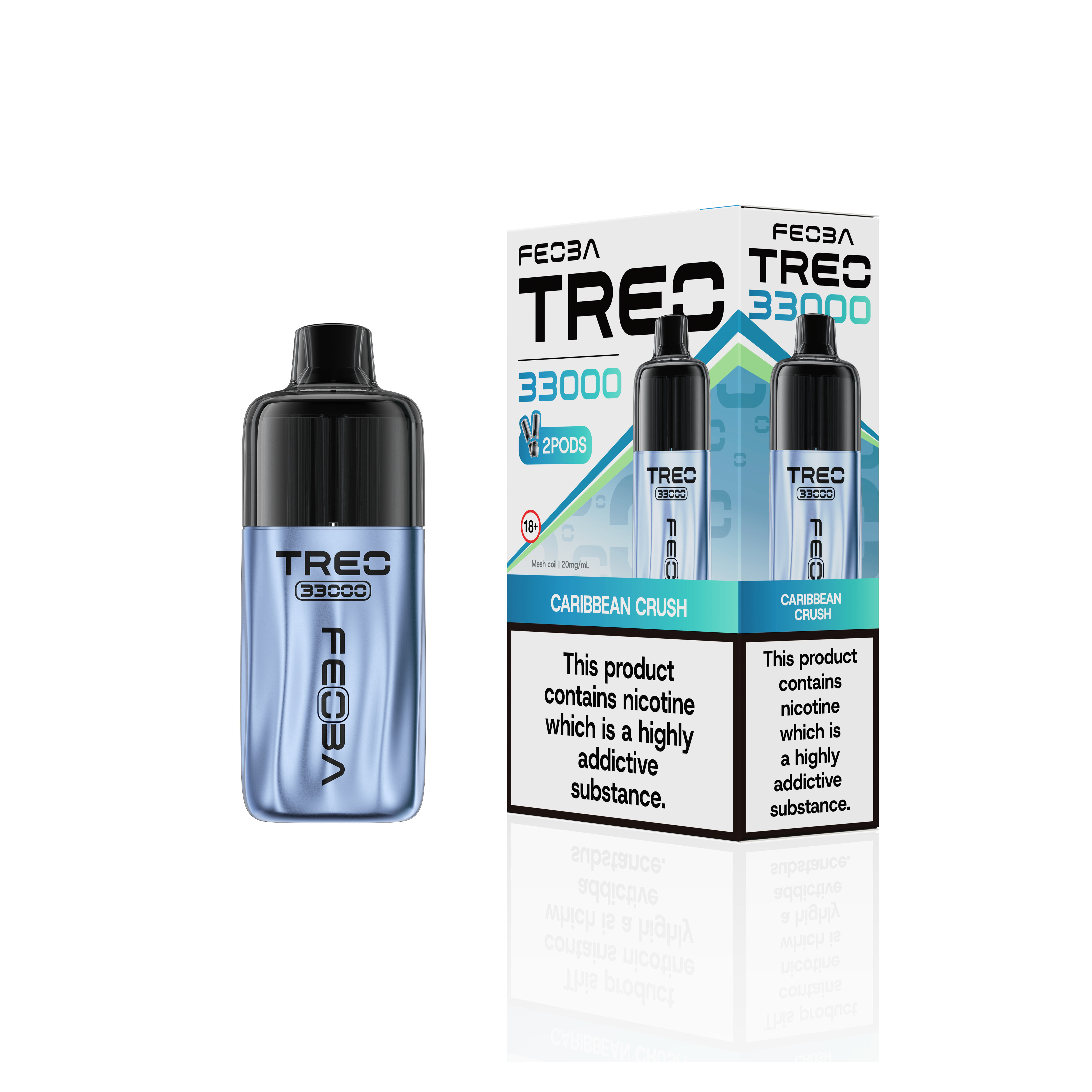 Feoba Treo 33K, 33000 Puffs Prefilled Pod Vape Kit - Starting From £8.99