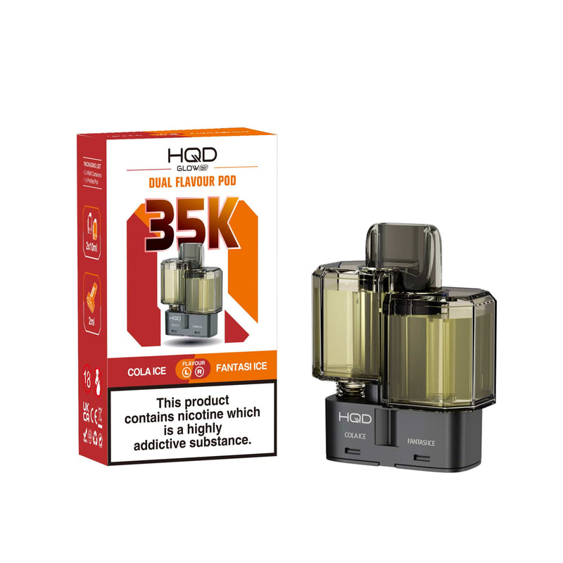HQD Glow Air 35k Prefilled Refill Pods - Starting At £6.60