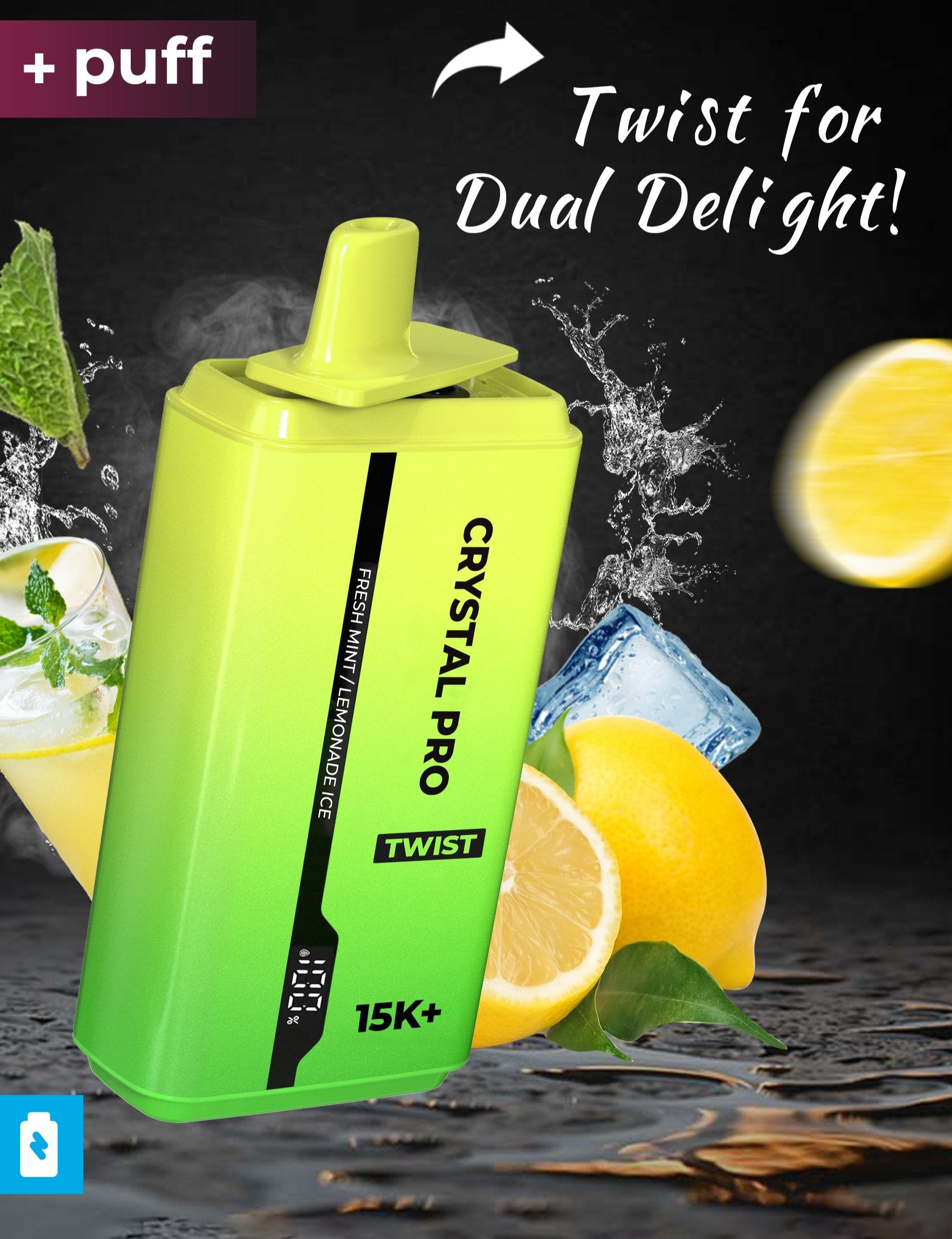 Crystal Pro Twist 15000 Puffs Disposable Vape