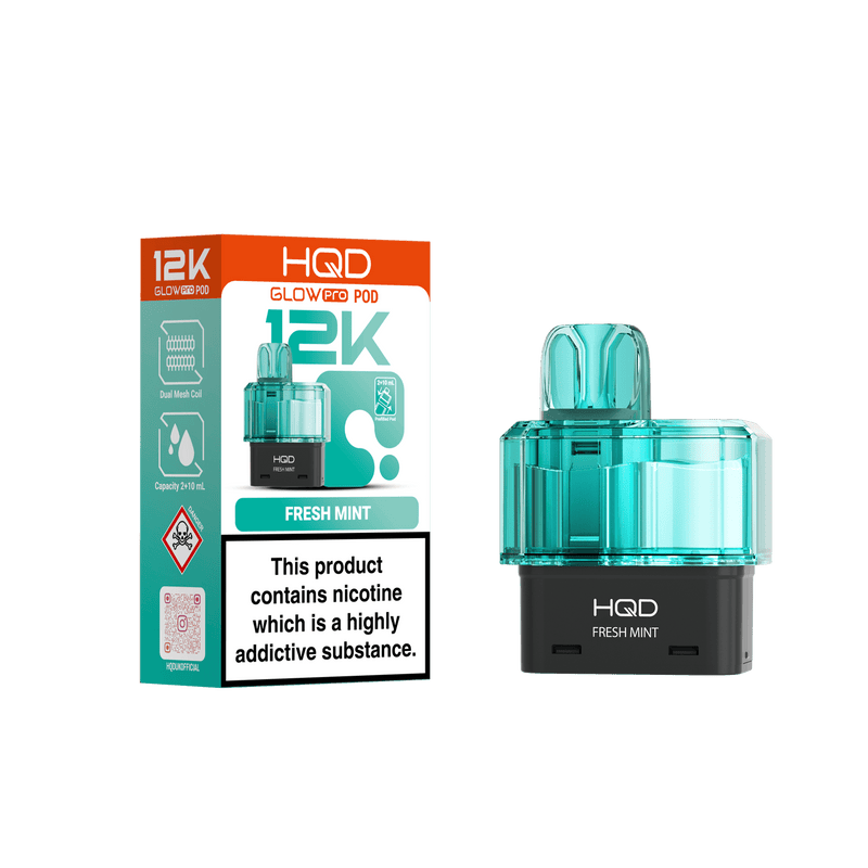 HQD Glow Pro 12k Replacement Pods - £5.49 Only