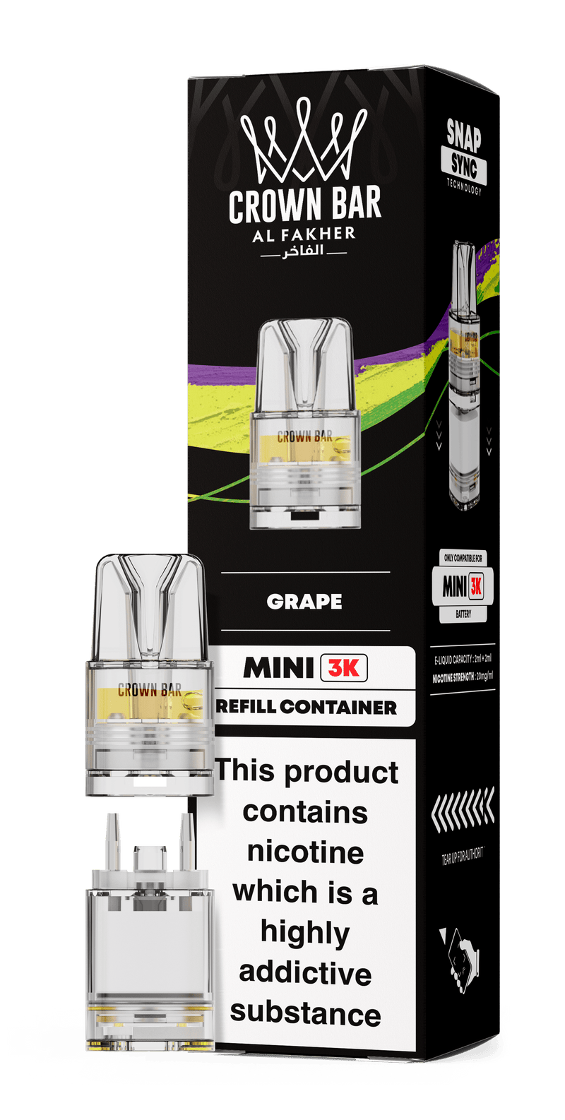 Al Fakher Crown Bar Mini 3K Refill Pods - Starting From £3.99
