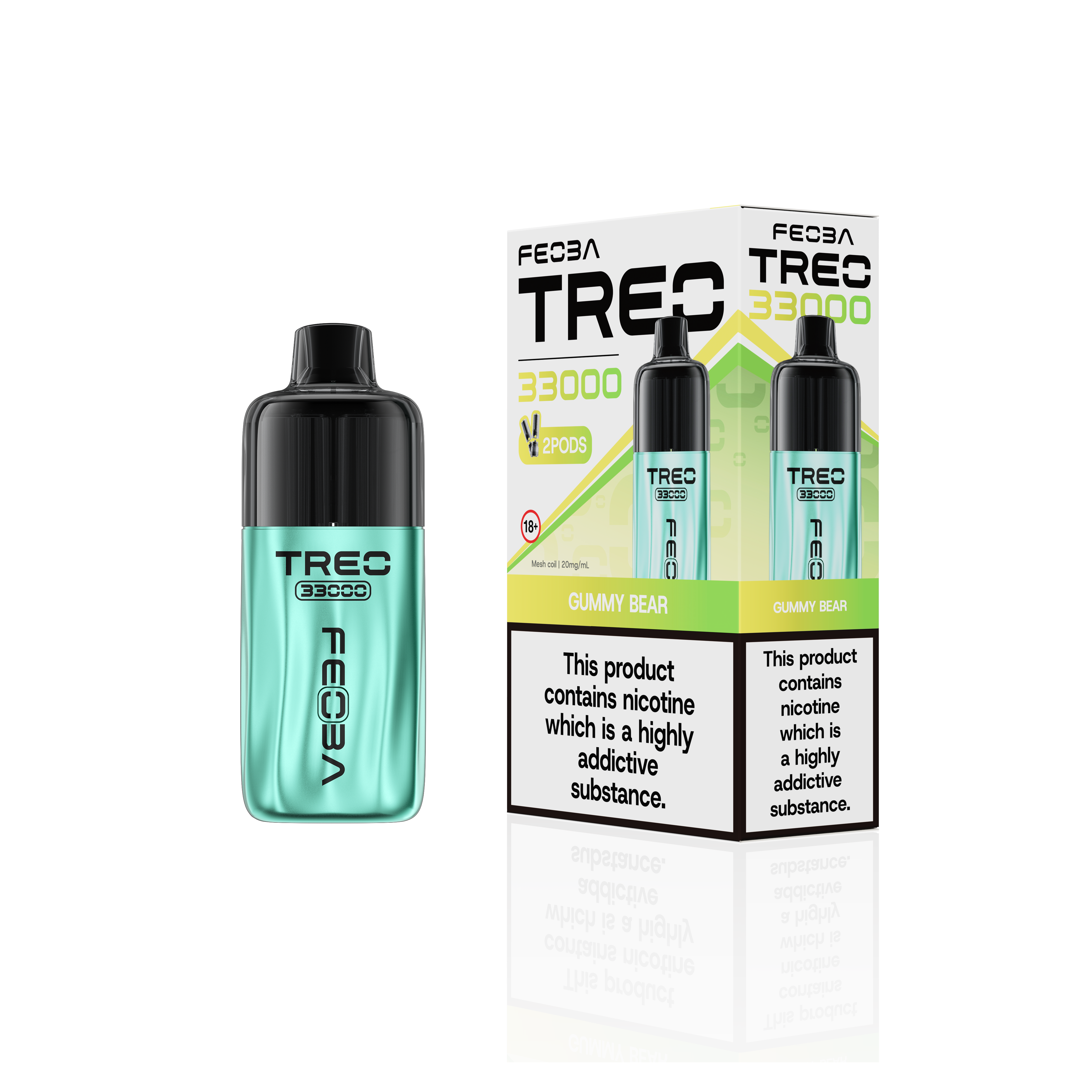 Feoba Treo 33K, 33000 Puffs Prefilled Pod Vape Kit - Starting From £8.99