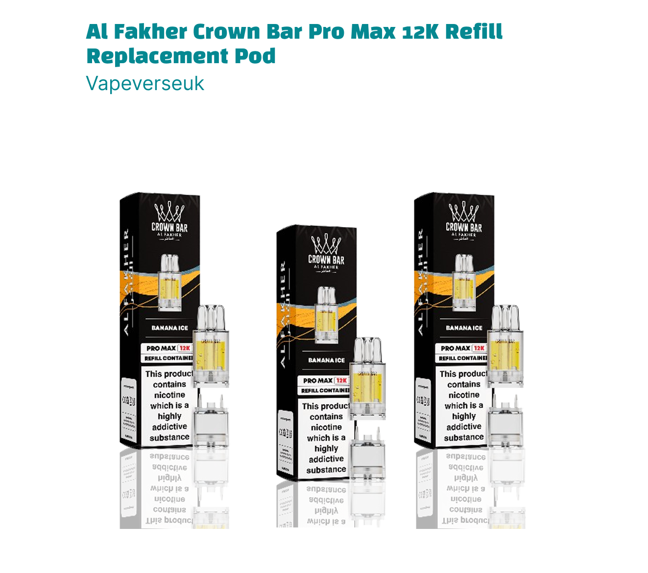 Al Fakher Crown Bar Pro Max 12K Refill Replacement Pod - Starting From £4.40