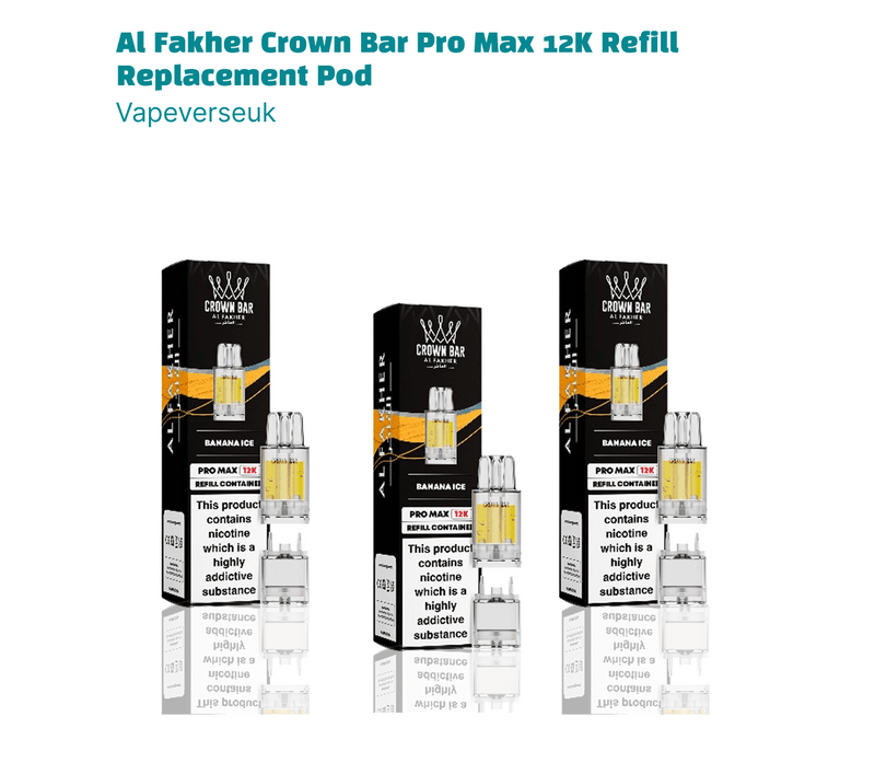 Al Fakher Crown Bar Pro Max 12K Refill Replacement Pod - Starting From £4.40