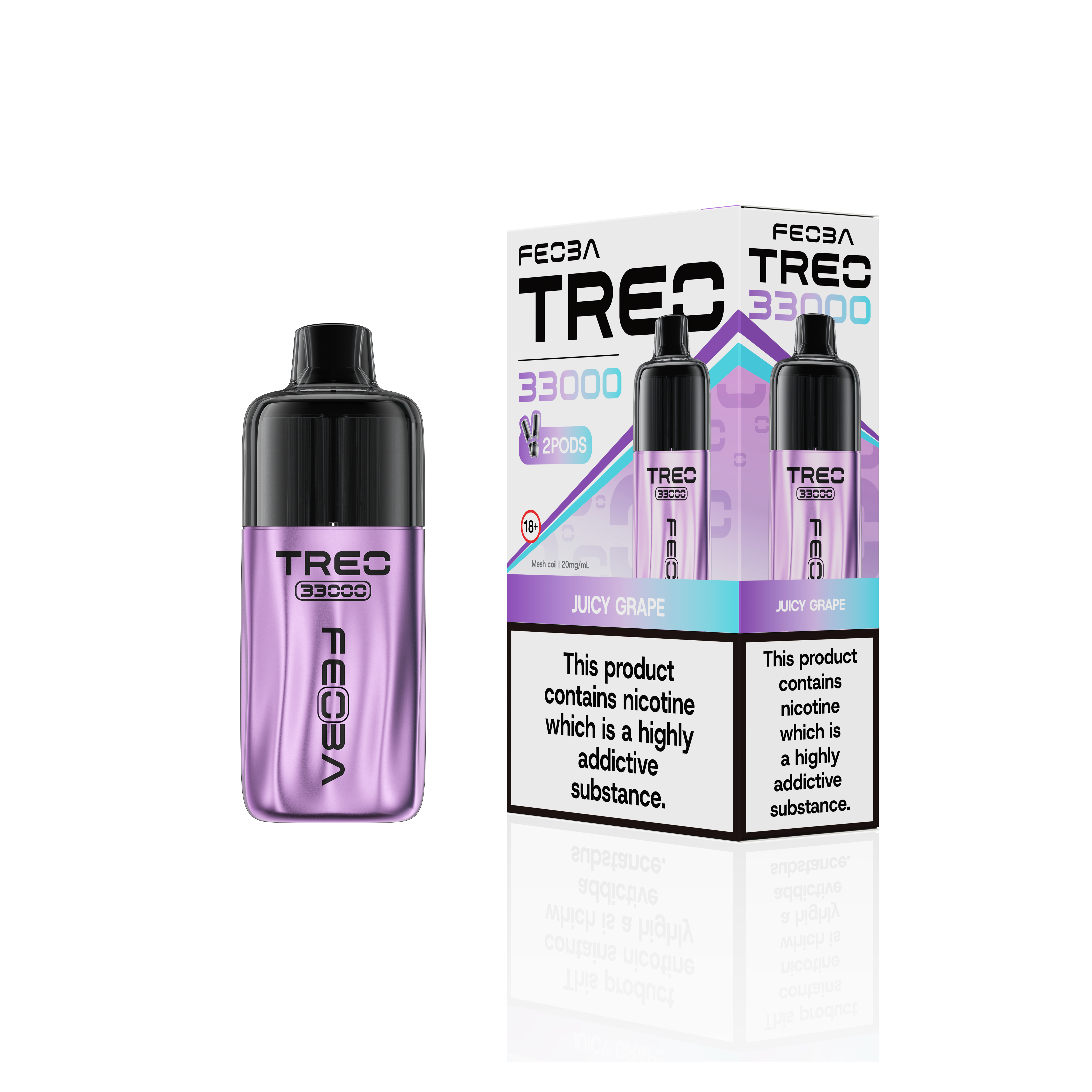 Feoba Treo 33K, 33000 Puffs Prefilled Pod Vape Kit - Starting From £8.99