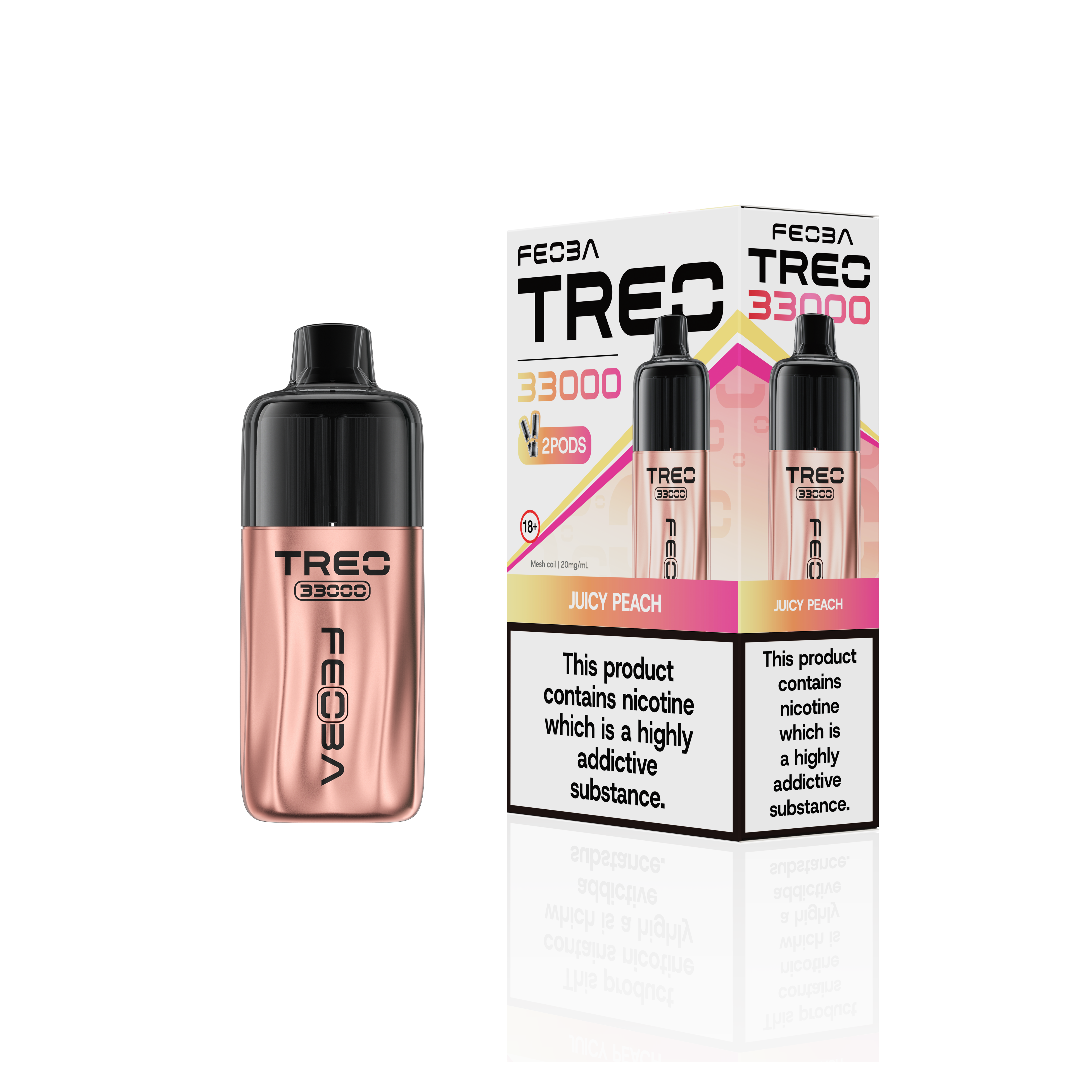 Feoba Treo 33K, 33000 Puffs Prefilled Pod Vape Kit - Starting From £8.99
