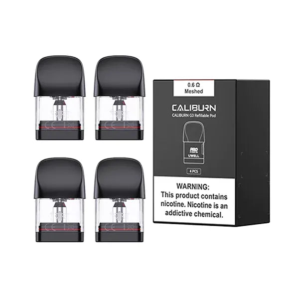 Caliburn G3 refillable Pod 0.6ohms meshed
