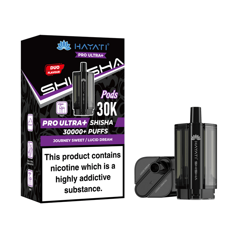 Hayati Shisha 30k Replacement Pods Pro Ultra Plus - £6.95 Only