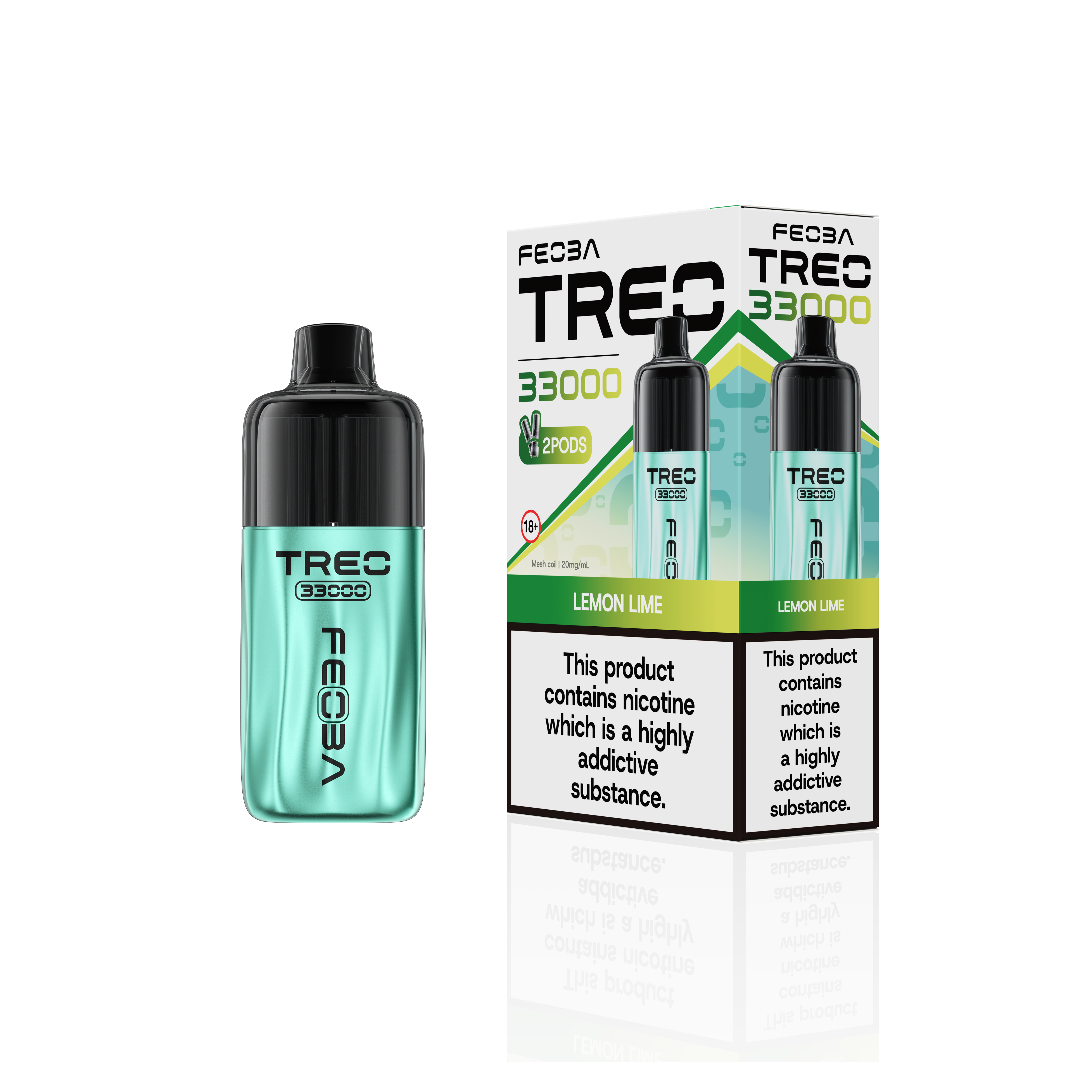 Feoba Treo 33K, 33000 Puffs Prefilled Pod Vape Kit - Starting From £8.99
