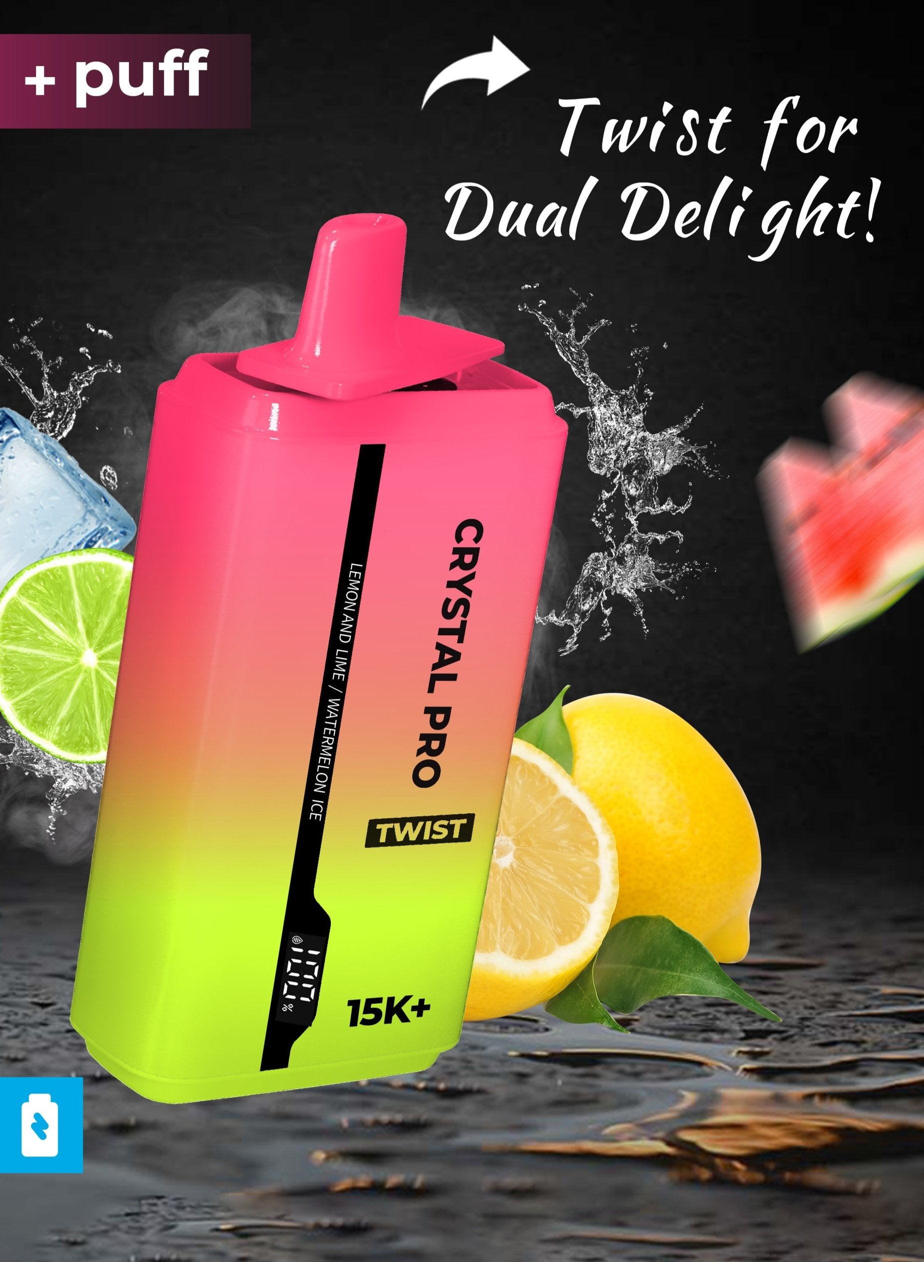 Crystal Pro Twist 15000 Puffs Disposable Vape