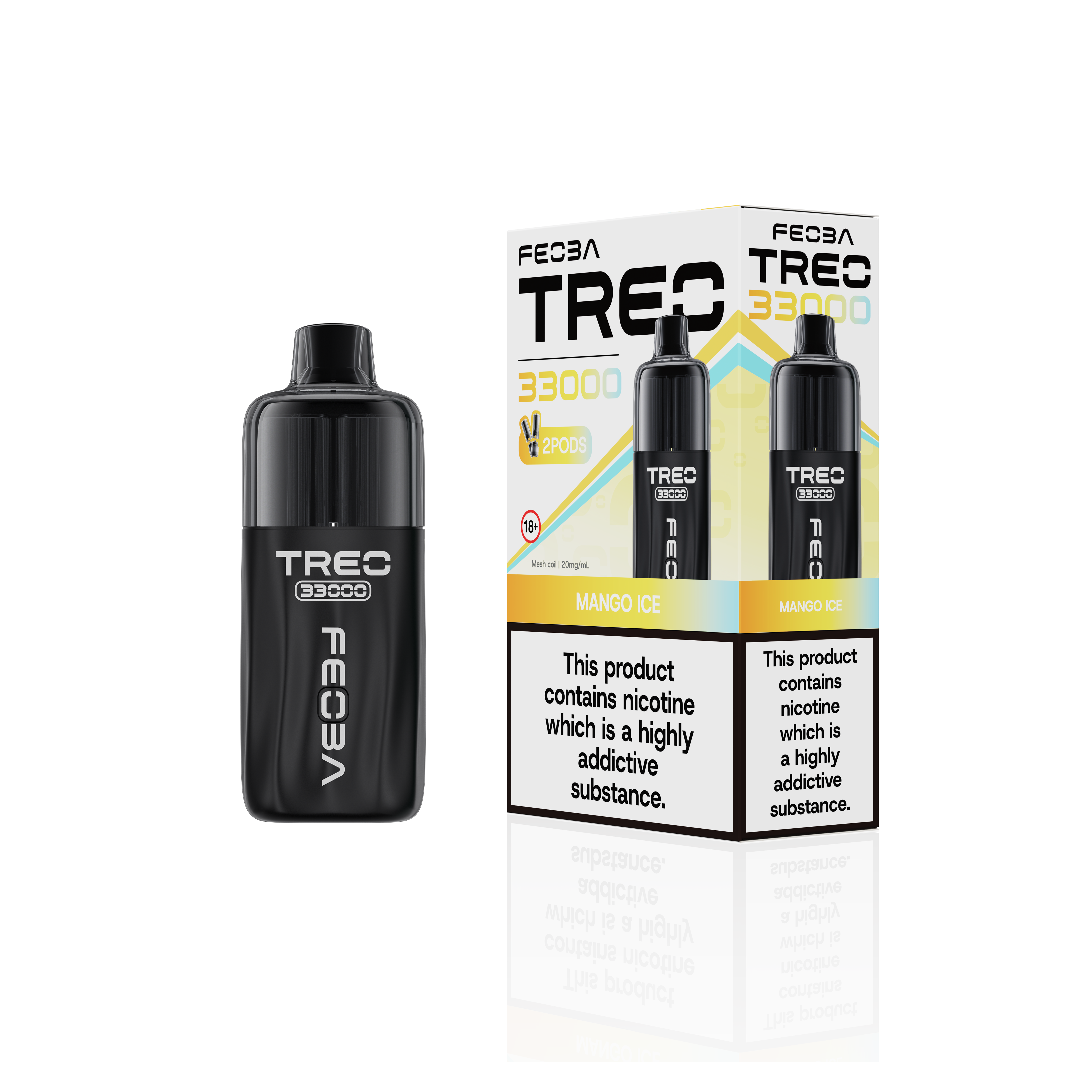 Feoba Treo 33K, 33000 Puffs Prefilled Pod Vape Kit - Starting From £8.99