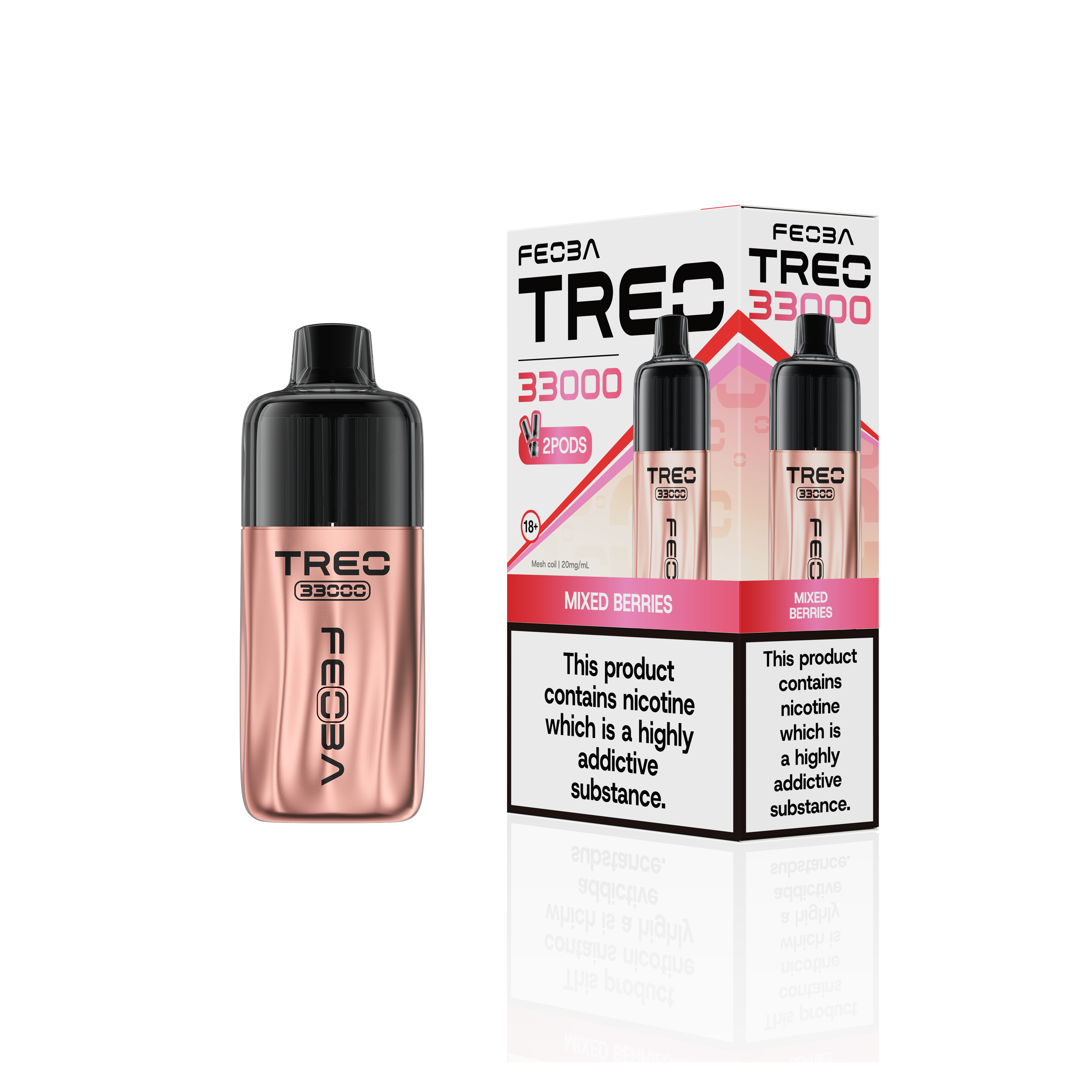 Feoba Treo 33K, 33000 Puffs Prefilled Pod Vape Kit - Starting From £8.99