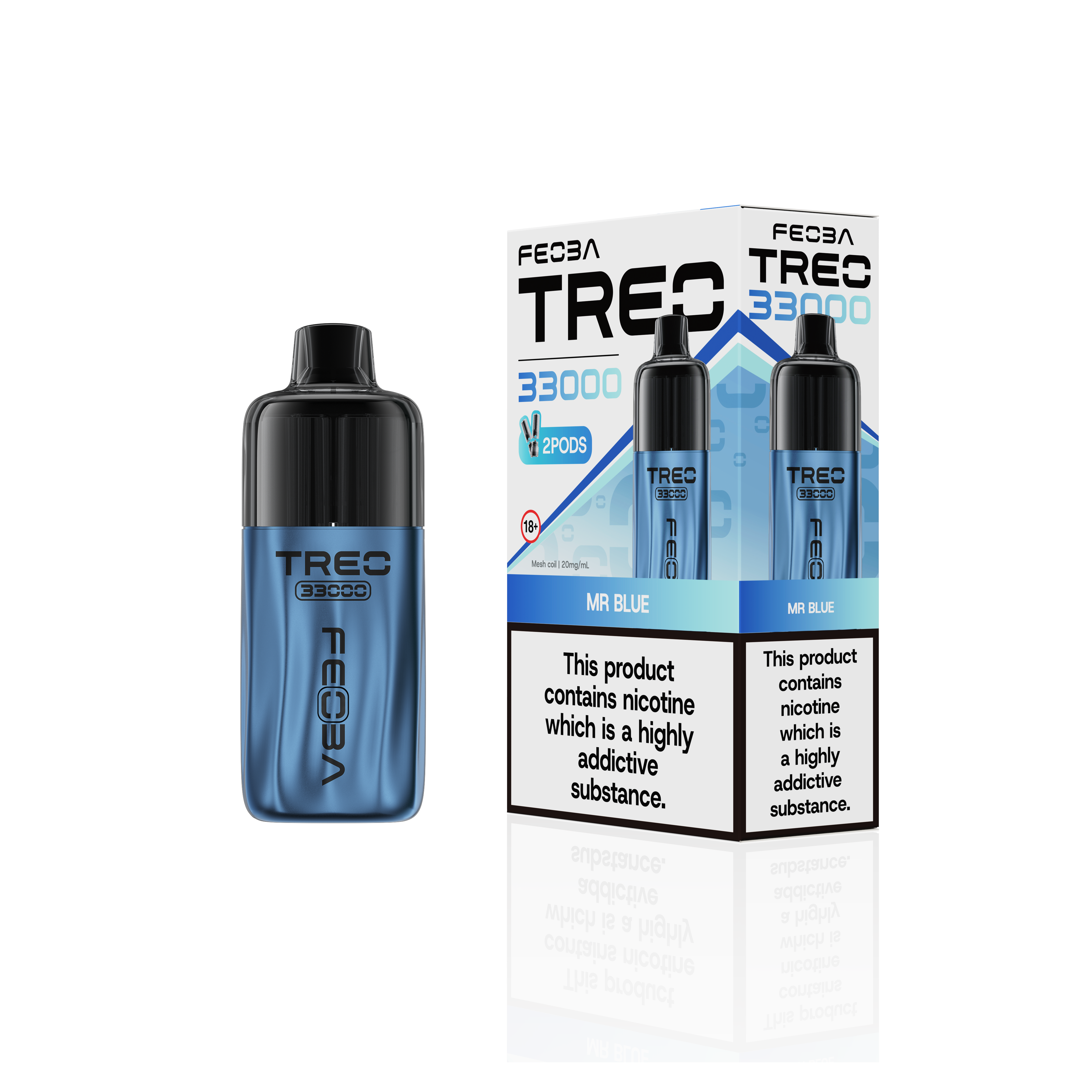 Feoba Treo 33K, 33000 Puffs Prefilled Pod Vape Kit - Starting From £8.99