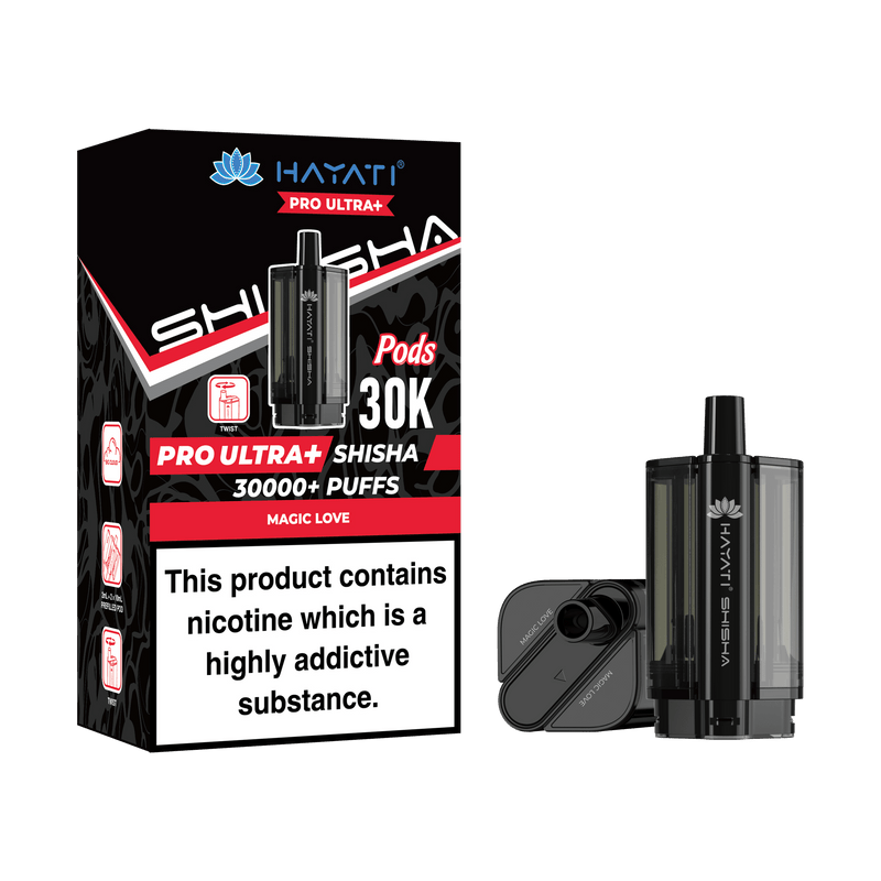 Hayati Shisha 30k Replacement Pods Pro Ultra Plus - £6.95 Only