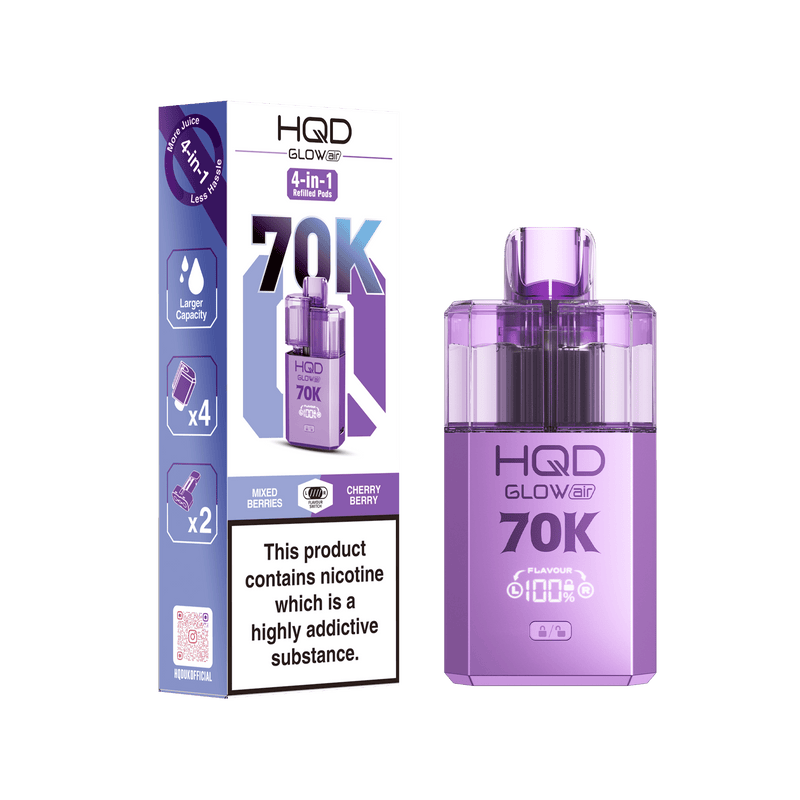 HQD Glow Air 70K Prefilled pod kit - £11.49
