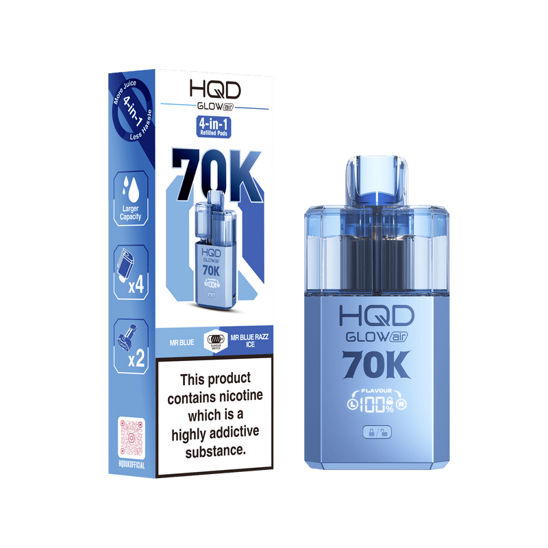 HQD Glow Air 70K Prefilled pod kit - £11.49