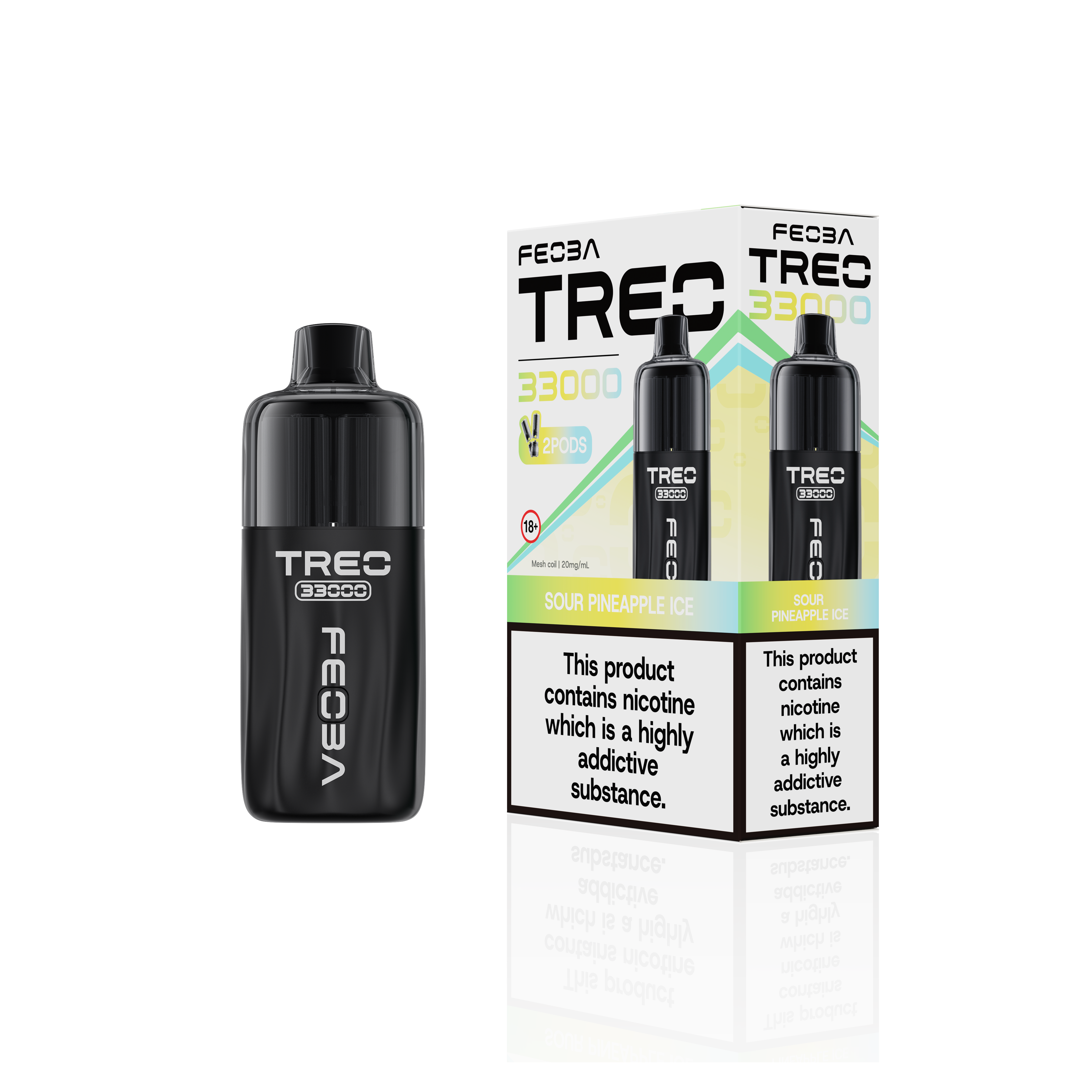 Feoba Treo 33K, 33000 Puffs Prefilled Pod Vape Kit - Starting From £8.99