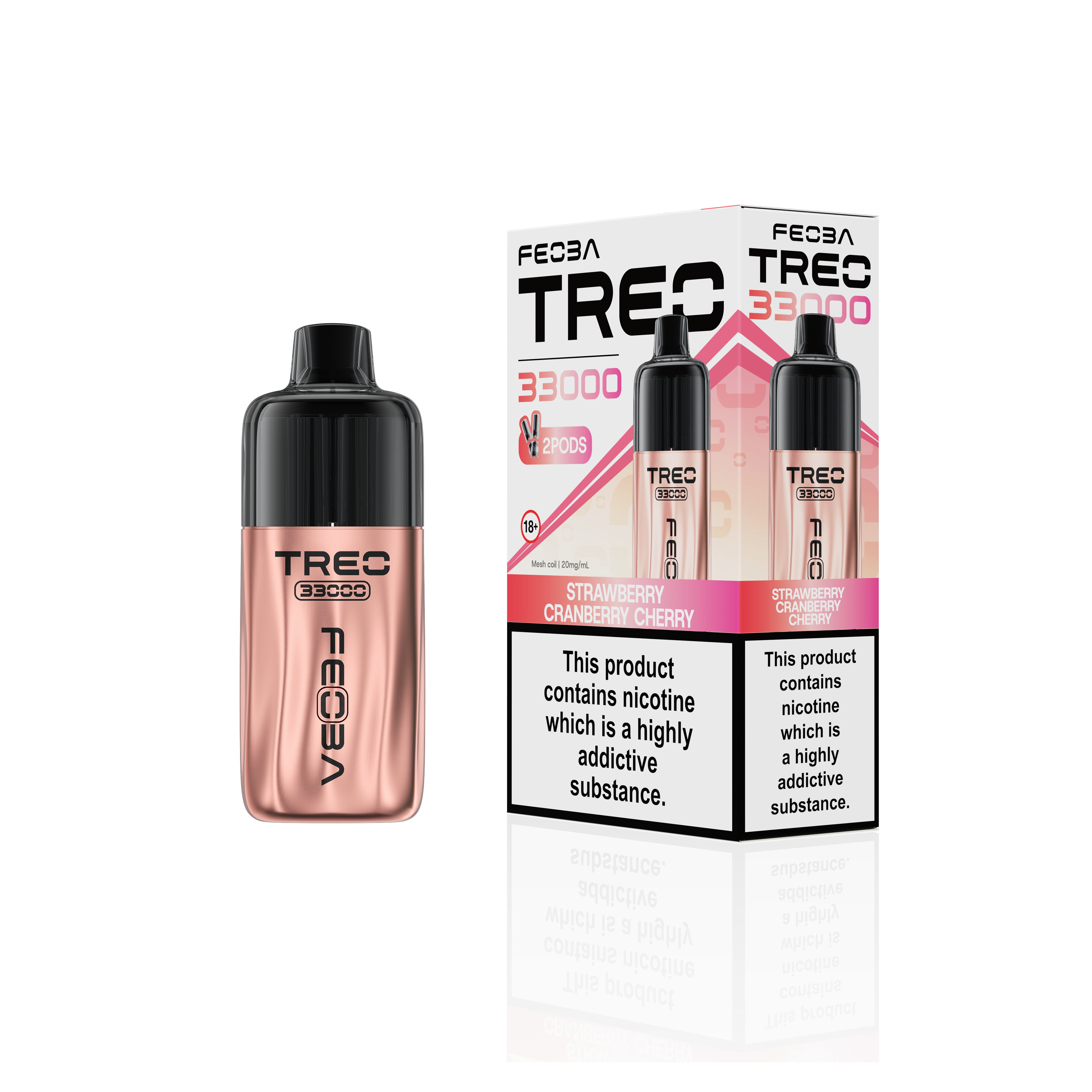 Feoba Treo 33K, 33000 Puffs Prefilled Pod Vape Kit - Starting From £8.99
