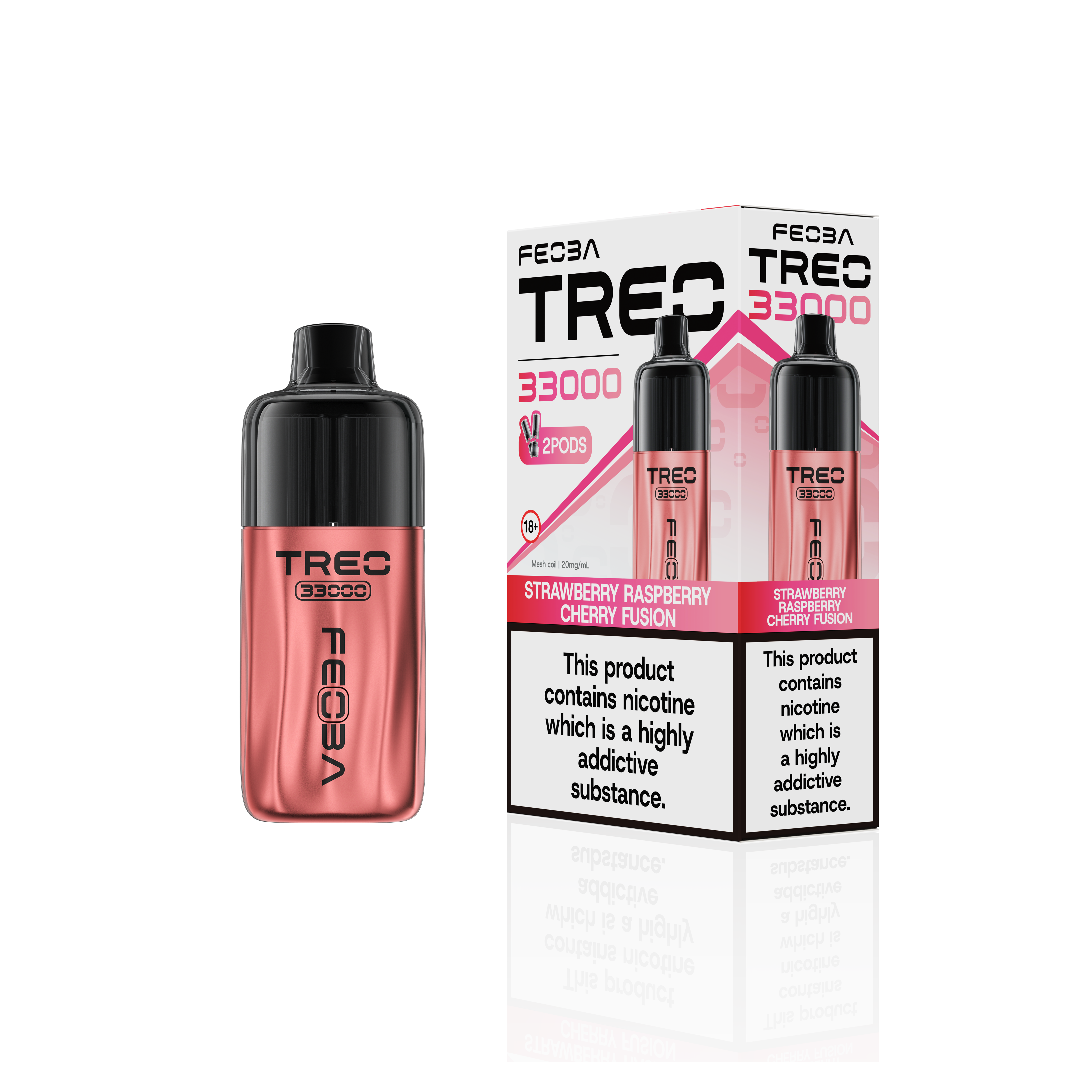 Feoba Treo 33K, 33000 Puffs Prefilled Pod Vape Kit - Starting From £8.99