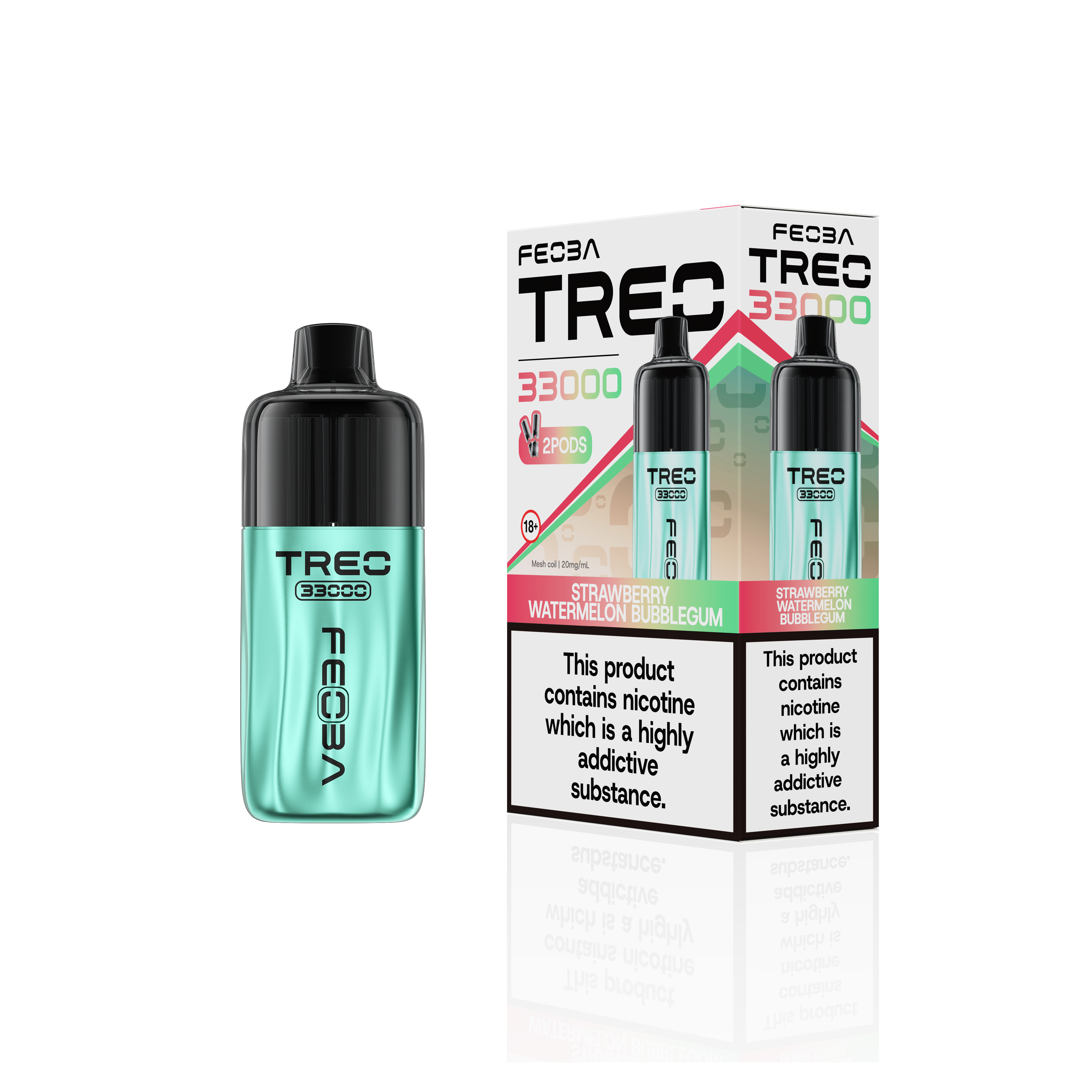 Feoba Treo 33K, 33000 Puffs Prefilled Pod Vape Kit - Starting From £8.99