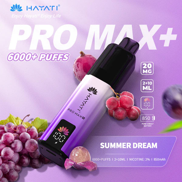 Hayati Pro Max Plus 6000 Puffs Prefilled Pod kit - From £7.80