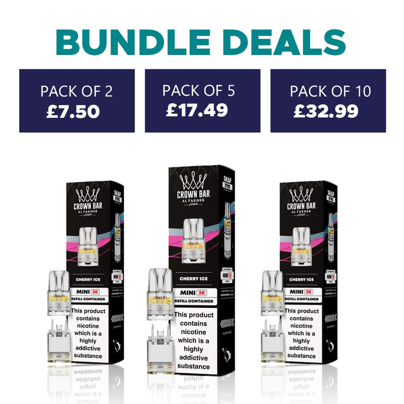 Al Fakher Crown Bar Mini 3K Refill Pods - Starting From £3.99