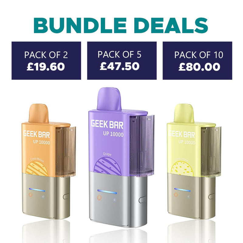 Geek Bar UP 10,000 Puffs Prefilled Pod Kit bundle deal