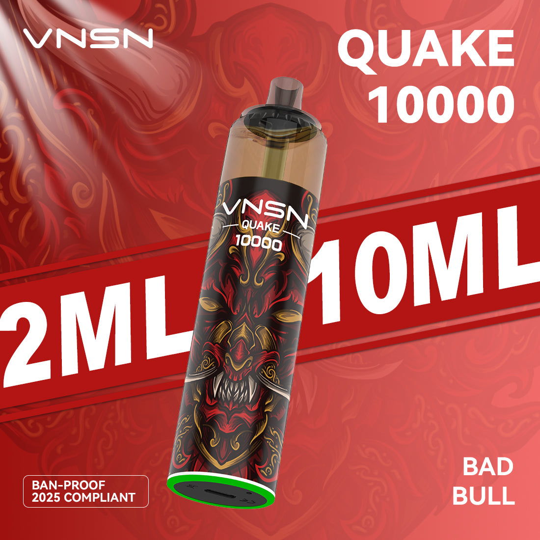 VNSN Quake 10k, 10,000 Puffs Prefilled Vape Kit - Starting From £8.99