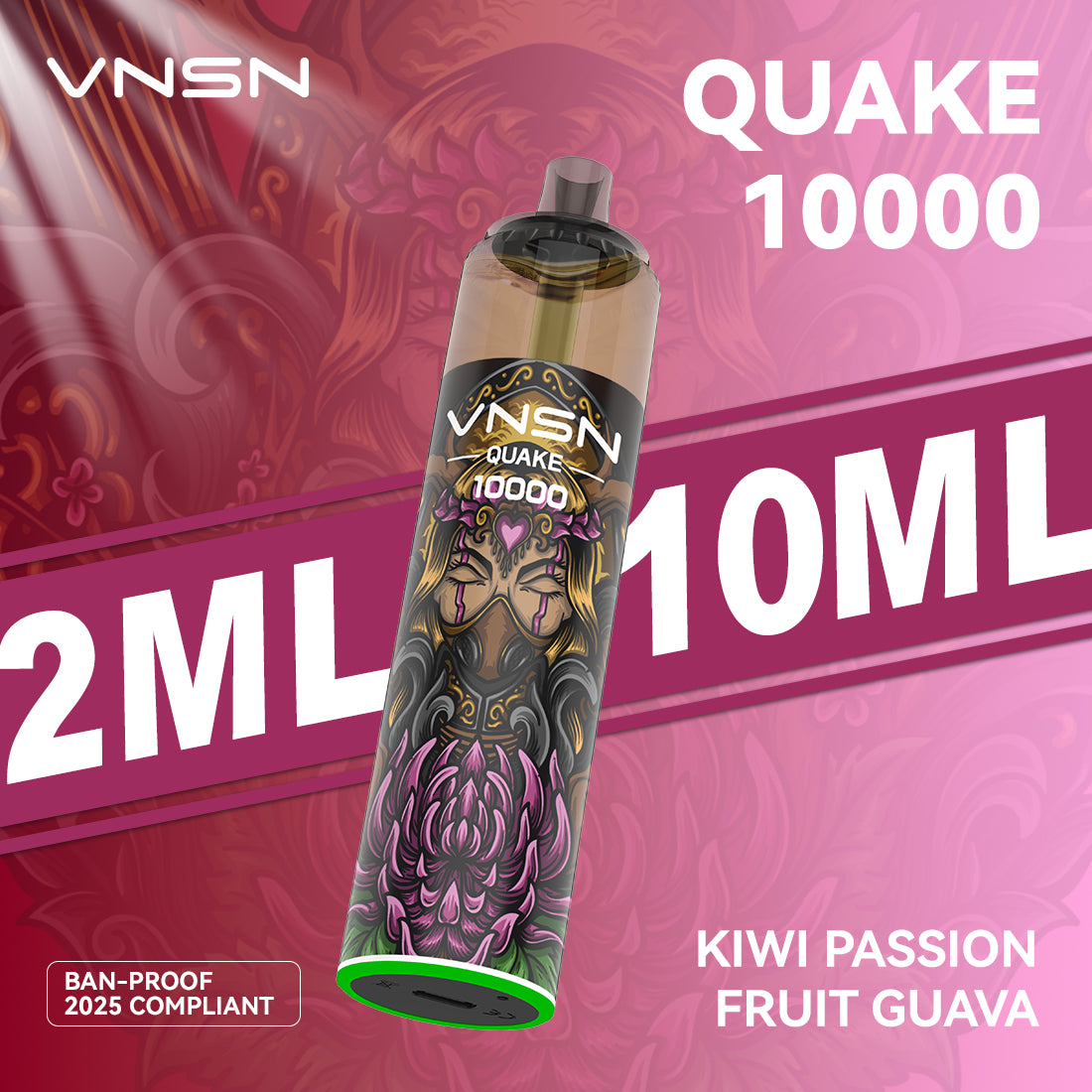VNSN Quake 10k, 10,000 Puffs Prefilled Vape Kit - Starting From £8.99