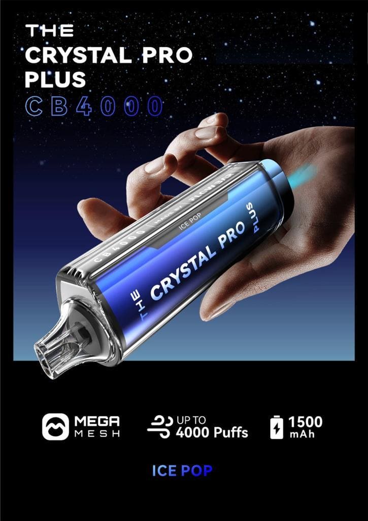 THE Crystal Pro Plus CB 4000 Puffs Disposable Vape - Starting From £8.20