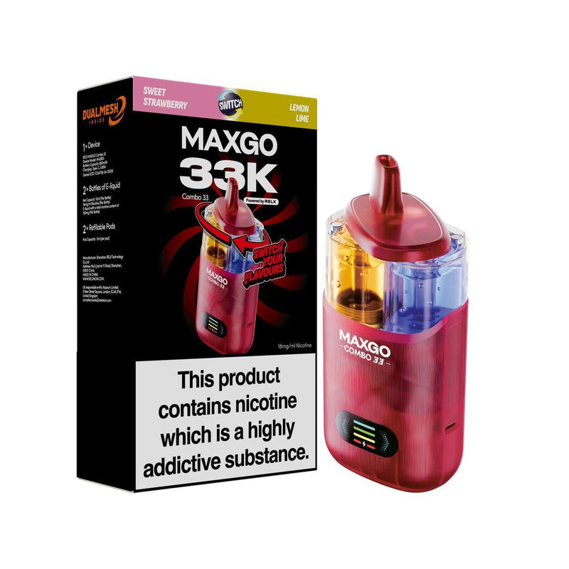RELX Maxgo Combo 33k, 33000 Puffs Prefilled Pod Kit Dual Flavor - Starting From £10.50