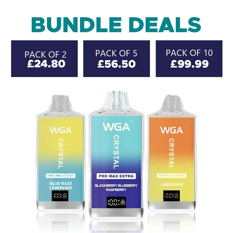 WGA Crystal Pro Max Extra 15000 Puffs Disposable Vape - Starting From £10.00