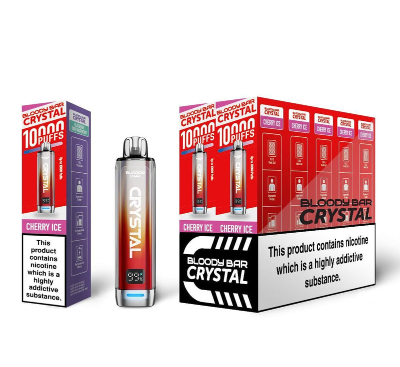 Bloody Bar Crystal 10k puffs cherry ice flavor