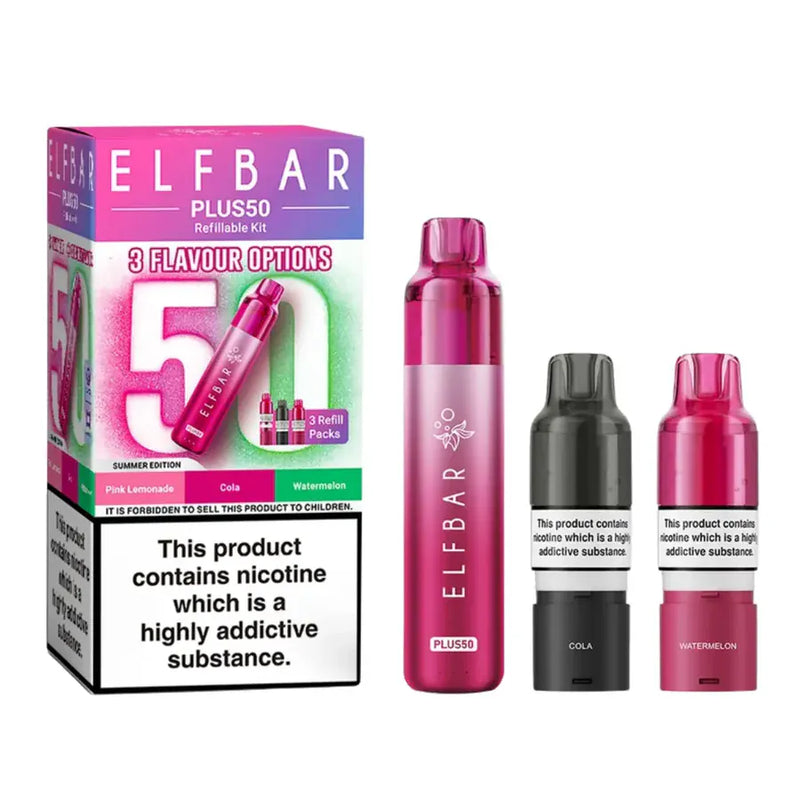 Elfbar Plus 50 , 50k puffs prefilled pod kit - From £ 11.99