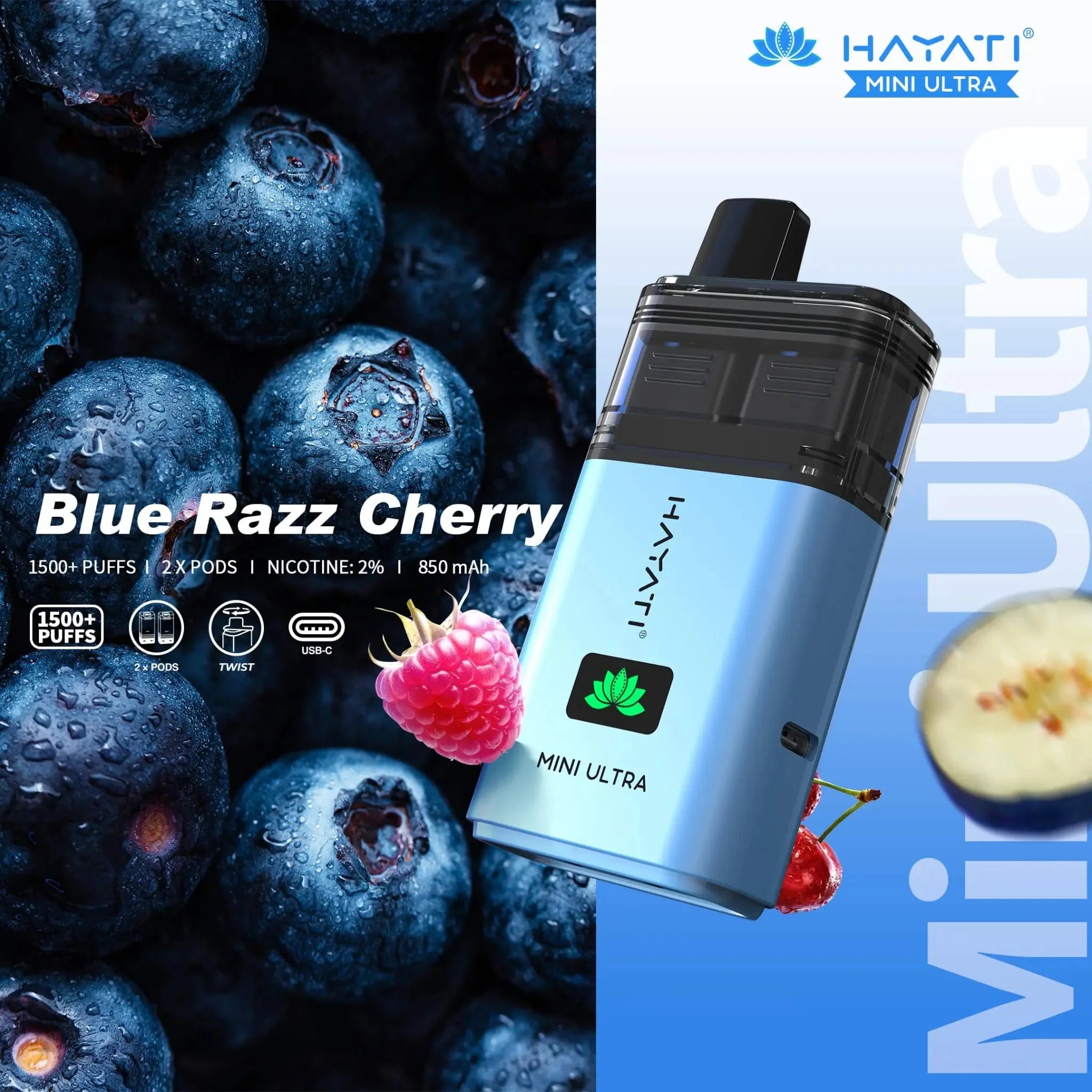 Hayati Mini Ultra 1500 Puffs Prefilled Pod Kit- Buy 1 Get 1 Free - Starting From £5.99