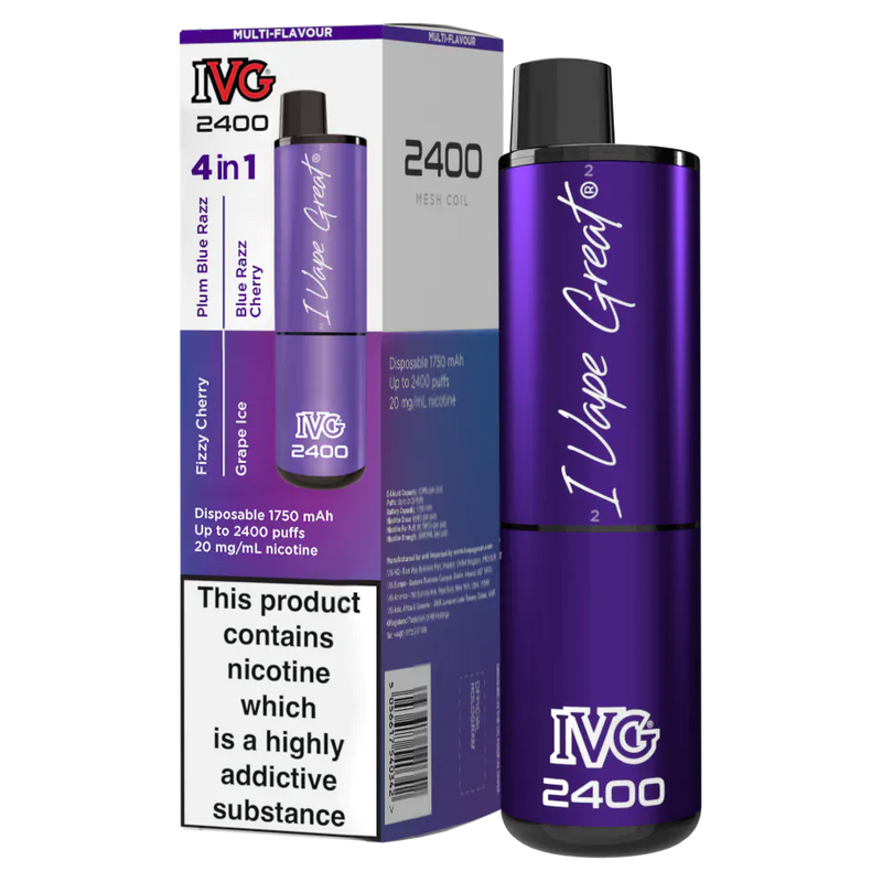 IVG 2400 Puffs Prefilled Pod Vape - From £7.50