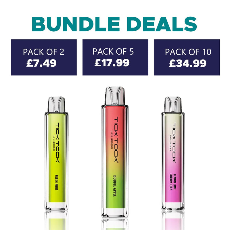 Tick Tock Mini 2K, 2000Puff Prefilled Pod Kit - £3.95 Only