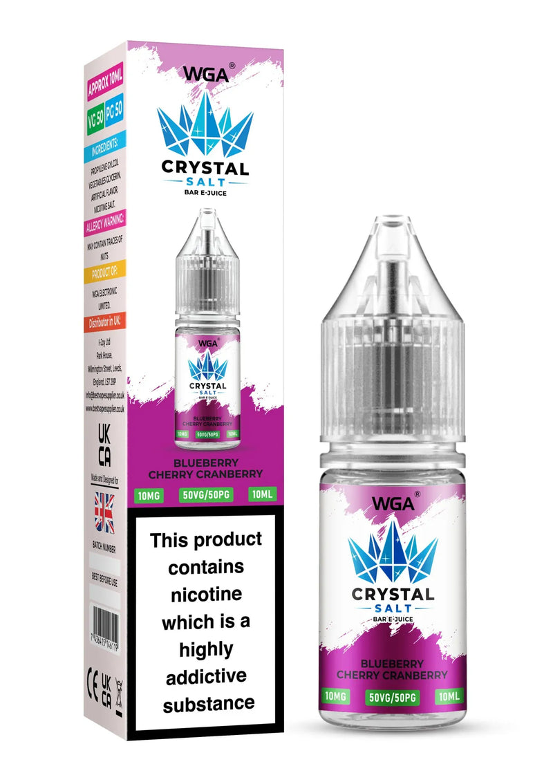 WGA Crystal Salt Bar E-Juice 10ml Nic Salt