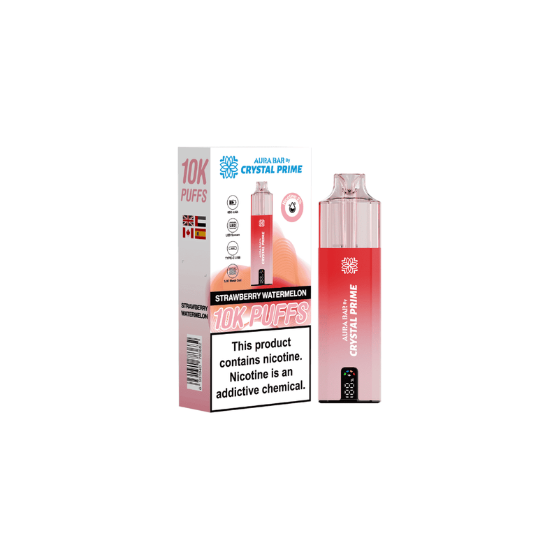 Aura Bar 10k Puffs Prefilled Vape By Crystal Prime - Starting From £8.00