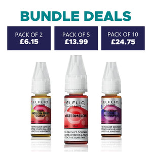 Elfiq Nic Salts E Liquid By ElfBar -10ml 10mg/20mg + available at Vapeverse