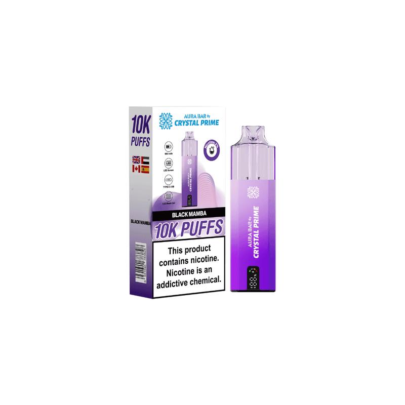 Aura Bar 10k Puffs Prefilled Vape By Crystal Prime - Starting From £8.00