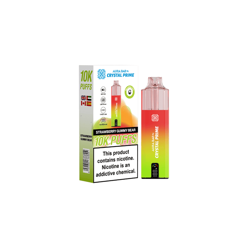 Aura Bar 10k Puffs Prefilled Vape By Crystal Prime - Starting From £8.00