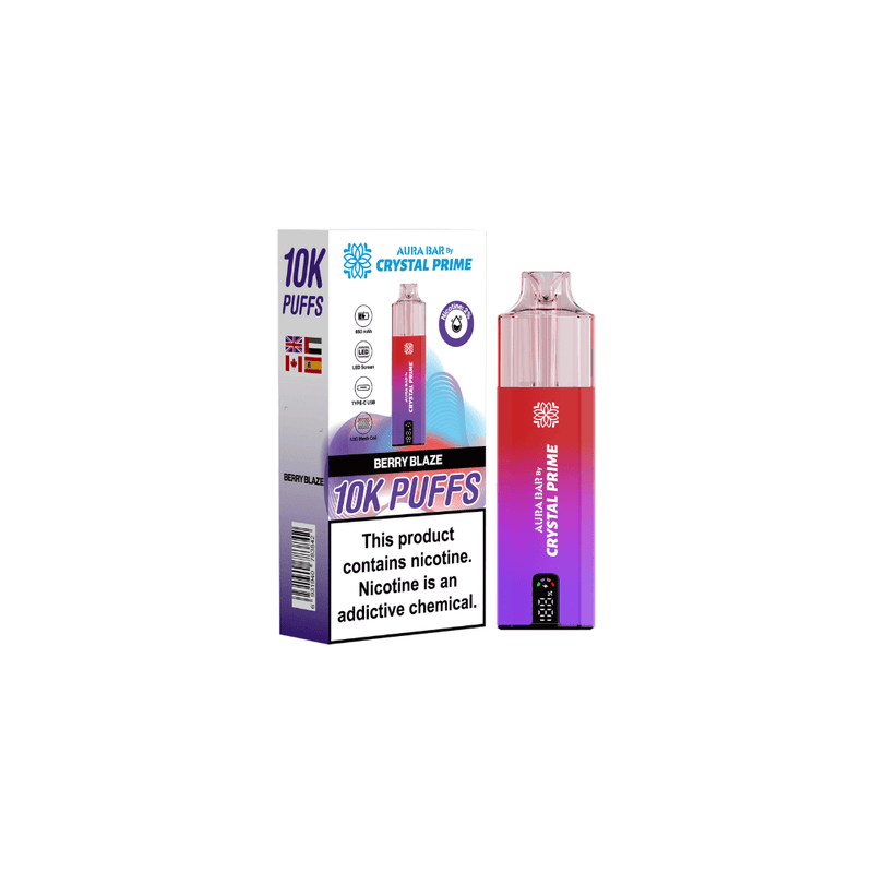 Aura Bar 10k Puffs Prefilled Vape By Crystal Prime - Starting From £8.00